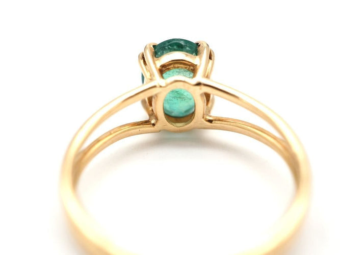 Bague 57 Bague or jaune et émeraude 58 Facettes