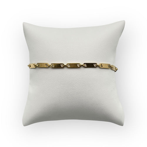 Bracelet Bracelet or jaune maille rectangle 58 Facettes 149059927