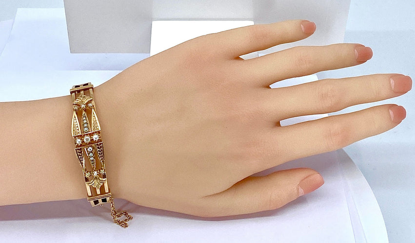 拿破仑三世金手镯和精美珍珠