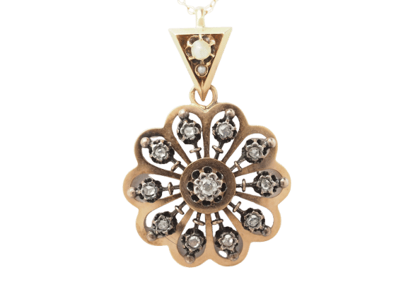 Pendentif Pendentif Napoléon III en or rose et diamants 58 Facettes 16018