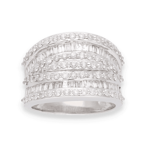 Bague 50 Bague en or gris 18K avec 2,33 Cts de diamants - Vers 2009 - Taille 50 58 Facettes FB09734