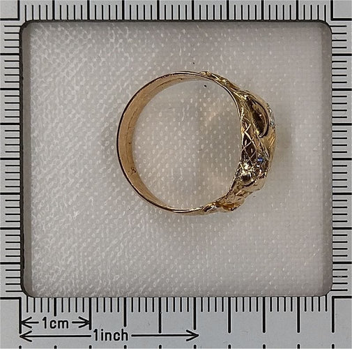 Bague 60 Romancing History : L'enchantement d'un anneau à double serpent 58 Facettes 23135-0300