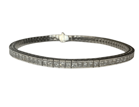 Bracelet Bracelet riviere tennis or blanc diamants 58 Facettes 240381