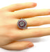 Bague 57 Bague or blanc diamants et rubis 58 Facettes AB308