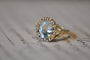 Bague 53 Bague ancienne or jaune aigue-marine 58 Facettes