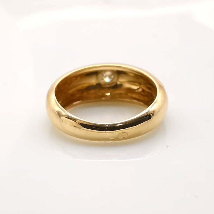 Yellow gold and diamond ring