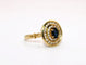 Bague 57 Bague Pompadour Vintage or jaune saphir diamants 58 Facettes