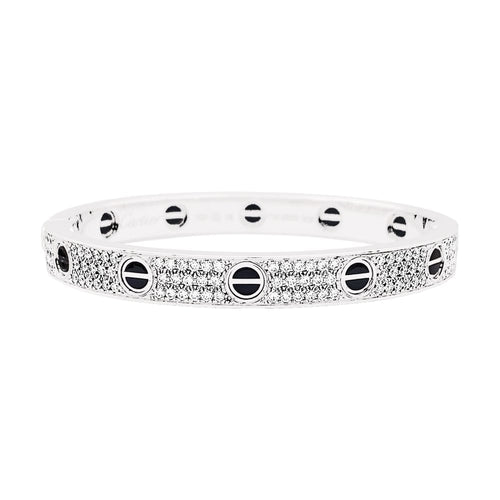 Bracelet Bracelet Cartier, "Love", or blanc et diamants. 58 Facettes 35238