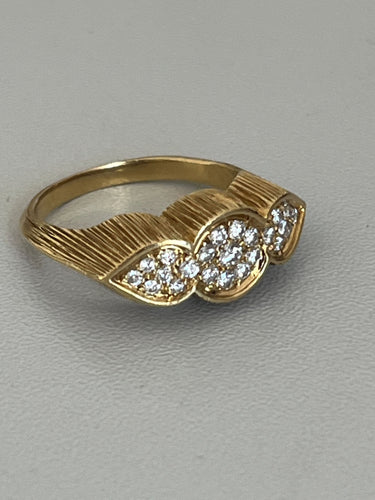 Bague 55 Bague or jaune diamants 58 Facettes 5705