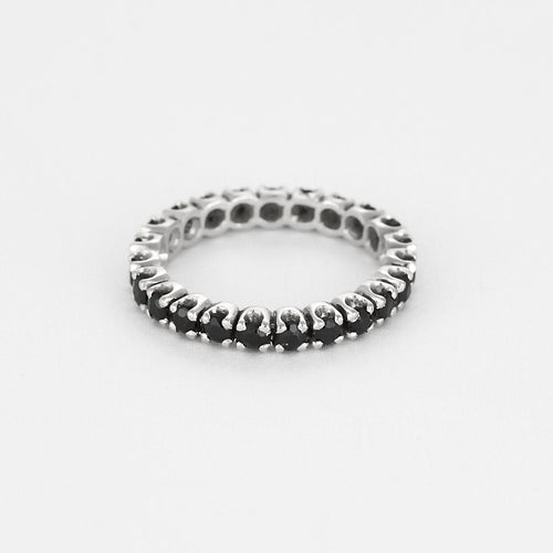 Bague 53 Alliance américaine en or blanc et saphirs 58 Facettes CAN1473X4