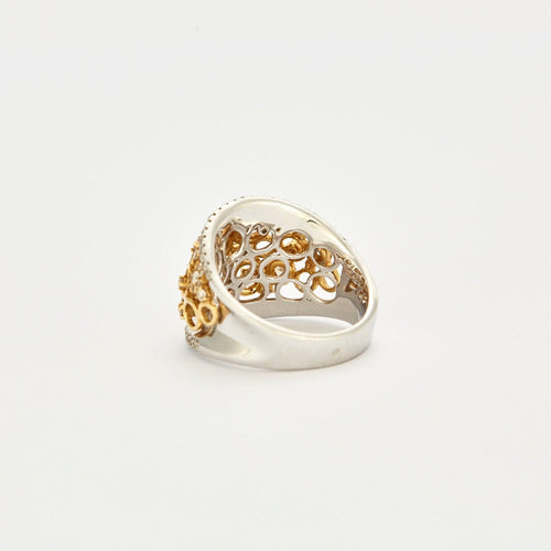 Bague Bague Cocktail en or deux tons 58 Facettes