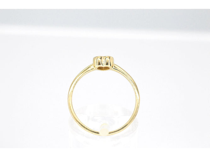 Bague Bague en or avec un diamant taille brillant en forme de coeur 58 Facettes 2097