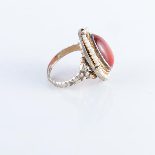 Bague 52 Bague cornaline, perles 58 Facettes