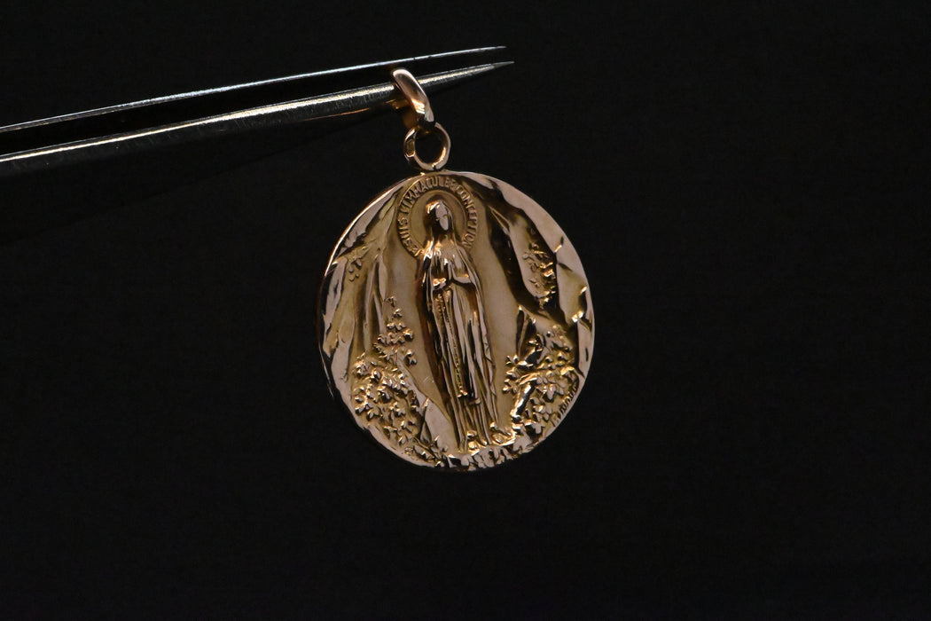 Rose Gold Virgin Mary Medal