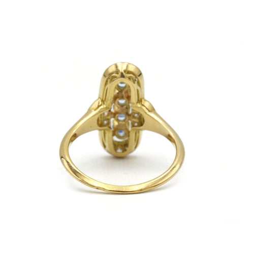 Bague 50 Bague - Or jaune diamants et saphirs 58 Facettes 1035