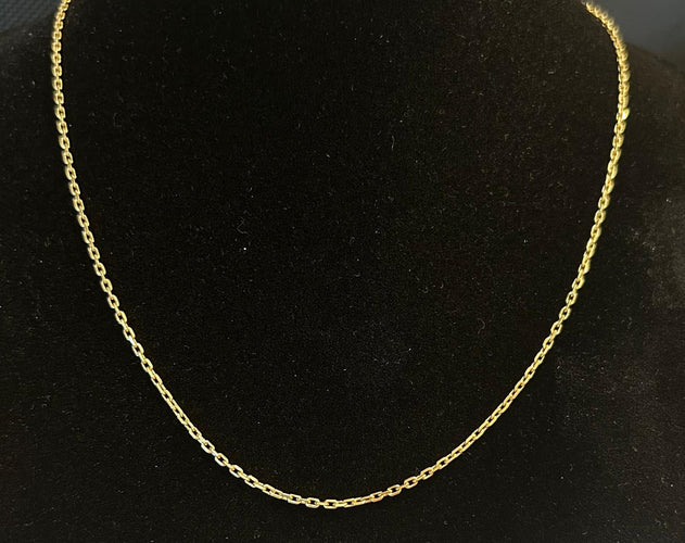 Collier Chaine maille forçat or jaune 58 Facettes LP54