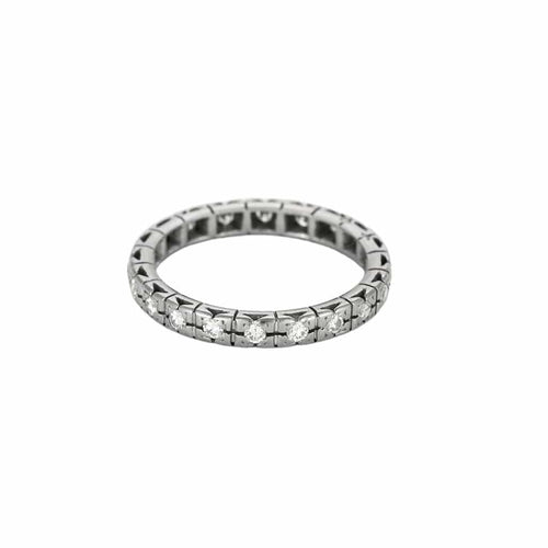 Bague 53 Alliance or gris et diamants 58 Facettes RAM2654