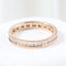 Bague Alliance en or rose sertie de diamants taille princesse 58 Facettes J020000096