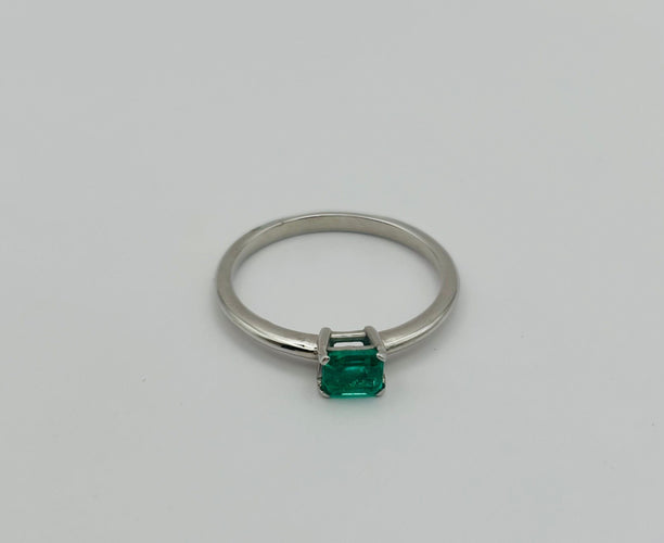 Bague Bague solitaire avec émeraude Muzo 58 Facettes 50049