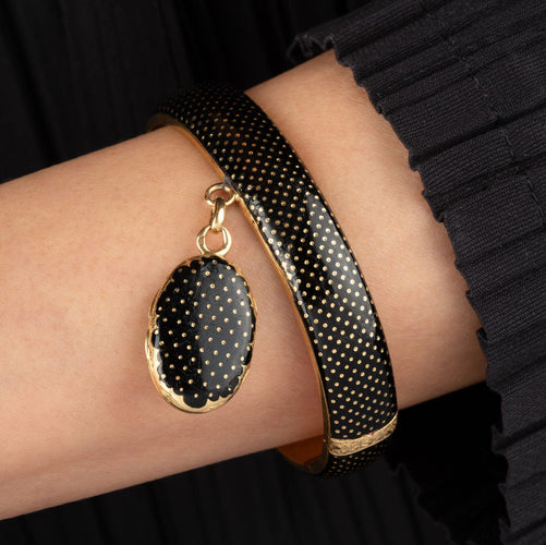 Bracelet PIERRE-ISIDORE SAUVAGE - Bracelet en or jaune, émail- Vers 1870 Second Empire 58 Facettes A3113