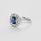 White gold, sapphire and diamond ring