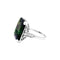 Bague 51 Bague or blanc et platine sertie d'une tourmaline et de diamants. 58 Facettes 34918