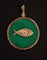 Pendentif 1963, Georges Braque "Idothée" Pendentif Or et Chrysoprase 58 Facettes