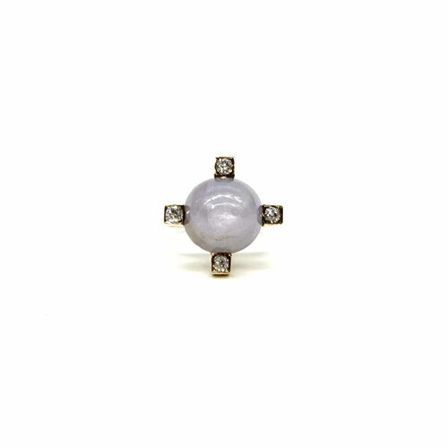 Bague 53 Bague or jaune, saphir blanc et diamants 58 Facettes Z15B51443