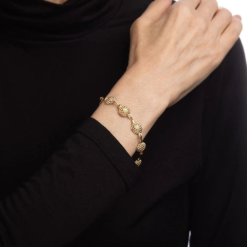 Bracelet 47 Golf Ball Bracelet Yellow Gold Sporting Jewelry Links Stacking 58 Facettes G12157