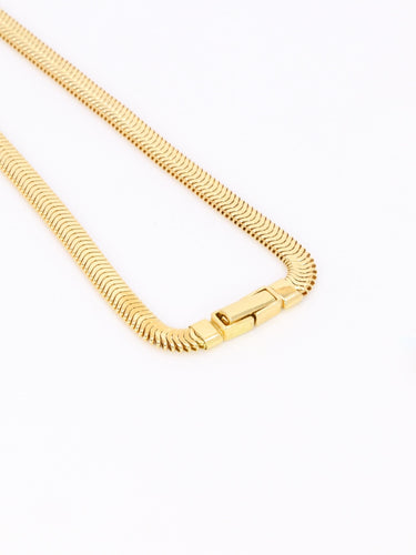 Collier Collier chaine vintage or jaune maille plate 58 Facettes 1131.4