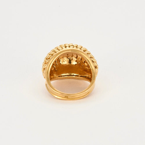 Bague 50 Bague boule tressée or jaune 58 Facettes RAM2641