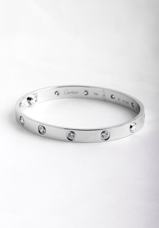 Bracelet CARTIER - Bracelet Love Or Blanc 10 diamants 58 Facettes 65342-61852