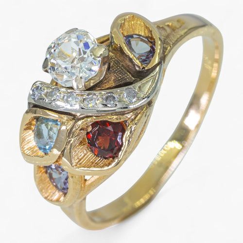 Bague 55 Bague diamants topazes 58 Facettes AM52