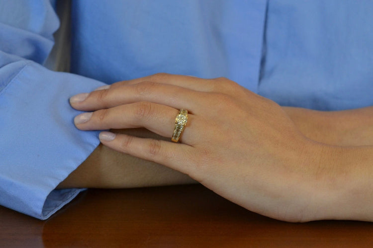 Bague diamant de 1,16cts J/VS1 en or 18k 58 Facettes 27411