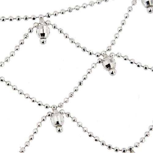 Collier Collier en maille à pois en or blanc 58 Facettes 35081