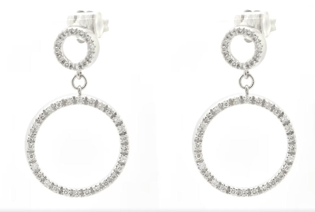 Boucles d'oreilles Boucles d'oreilles créoles avec diamants 58 Facettes