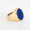Bague 52 CARTIER - Bague en or jaune des années 70 Larter & Sons Lapis Lazuli Signet 58 Facettes G13985