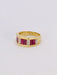 Bague 54 Bague vintage or jaune rubis calibrés diamants 58 Facettes 1073.8