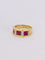 Bague 54 Bague vintage or jaune rubis calibrés diamants 58 Facettes 1073.8