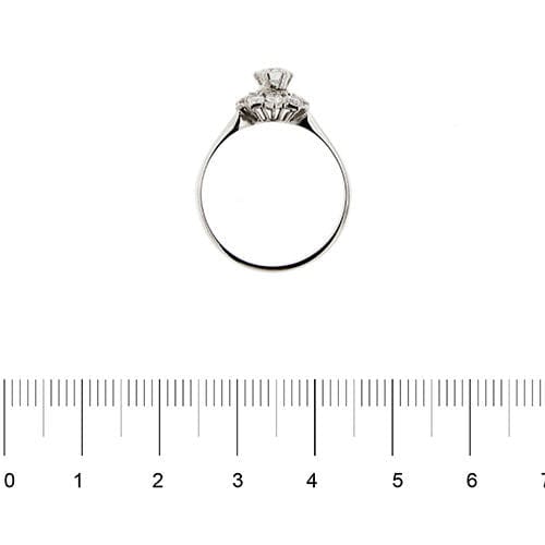 Bague 61 Bague fleur avec diamants 58 Facettes 32265