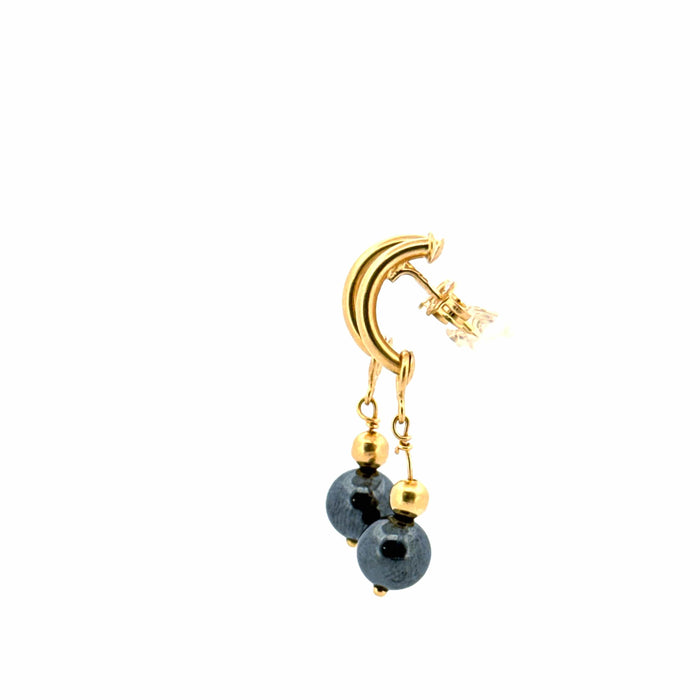 Boucles d'oreilles Boucles D'oreilles Or Jaune 18k & Perle 58 Facettes F1BO-GS28836