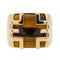 Bague 55 Cartier Bague Chevalière Yjing Or jaune oeil de tigre 58 Facettes 3121450CN
