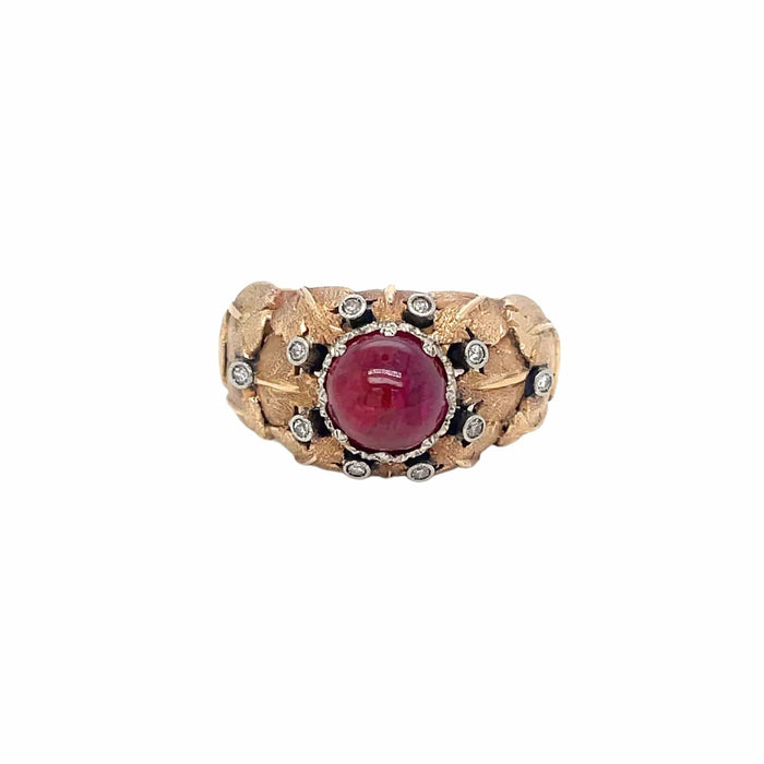 Bague Mario Buccellati Ruby Diamond Gold Ring 58 Facettes