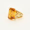 Bague 54 Bague Cocktail or jaune et citrine 58 Facettes CAN1098
