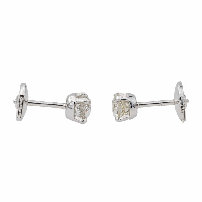 Boucles d'oreilles Boucles d'oreilles Puces Or blanc Diamant 58 Facettes 3547190CN