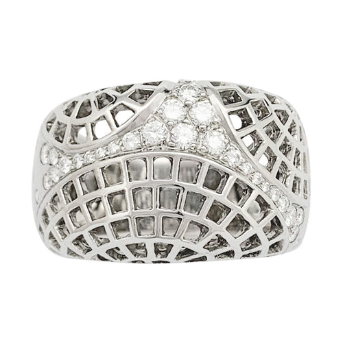 Bague 49 Bague Cartier, "Nouvelle Vague Paris", or blanc. 58 Facettes 31803