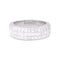 Bague 53 Bague pavage or blanc, diamants princesse. 58 Facettes 33993