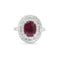 Bague Bague en or blanc avec rubis et diamants ct 58 Facettes