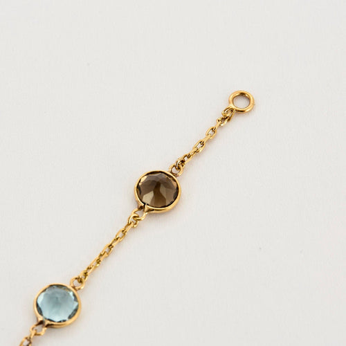 Bracelet Bracelet or jaune et pierres de couleurs 58 Facettes NAR01484