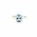 Bague 59 Solitaire or blanc topaze 58 Facettes 26-GS36189